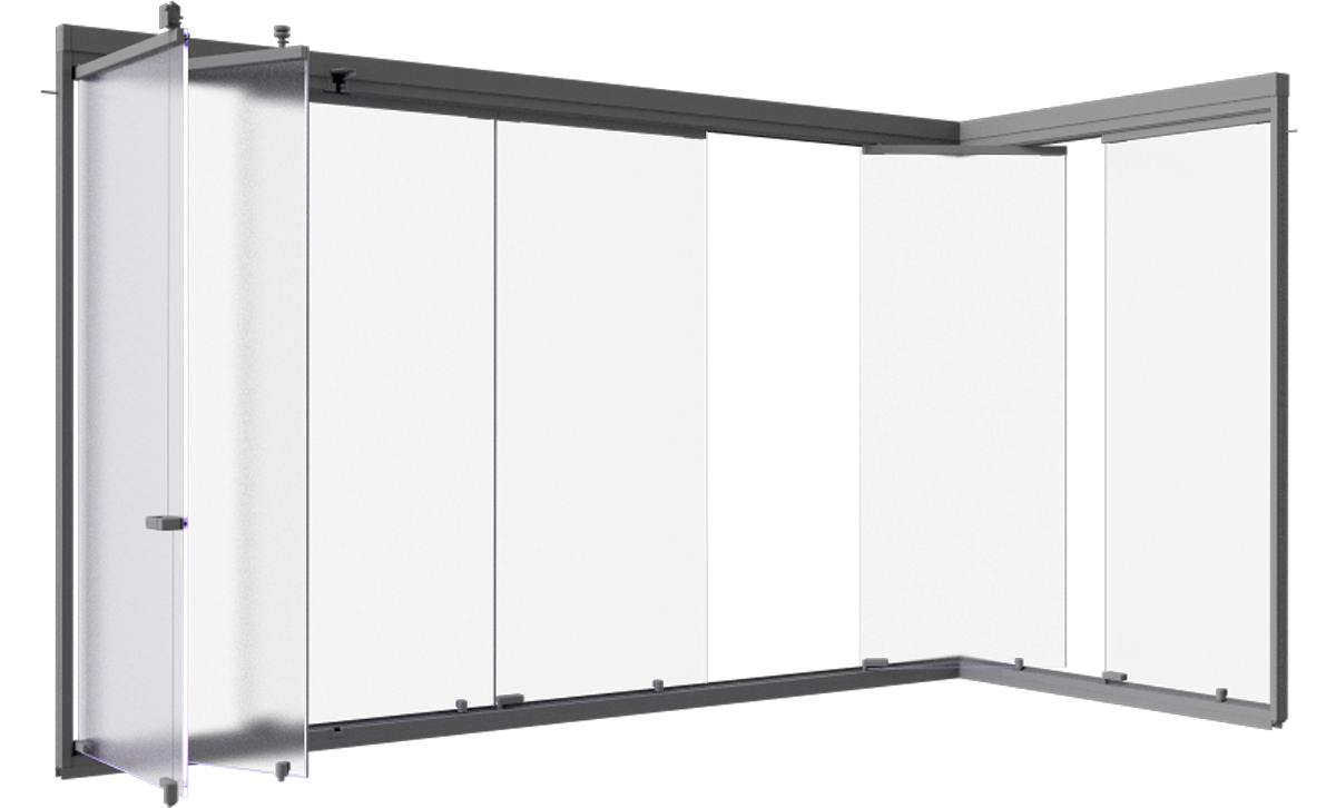 Glazen schuifwand voor terrasbeglazing aan de Costa Blanca