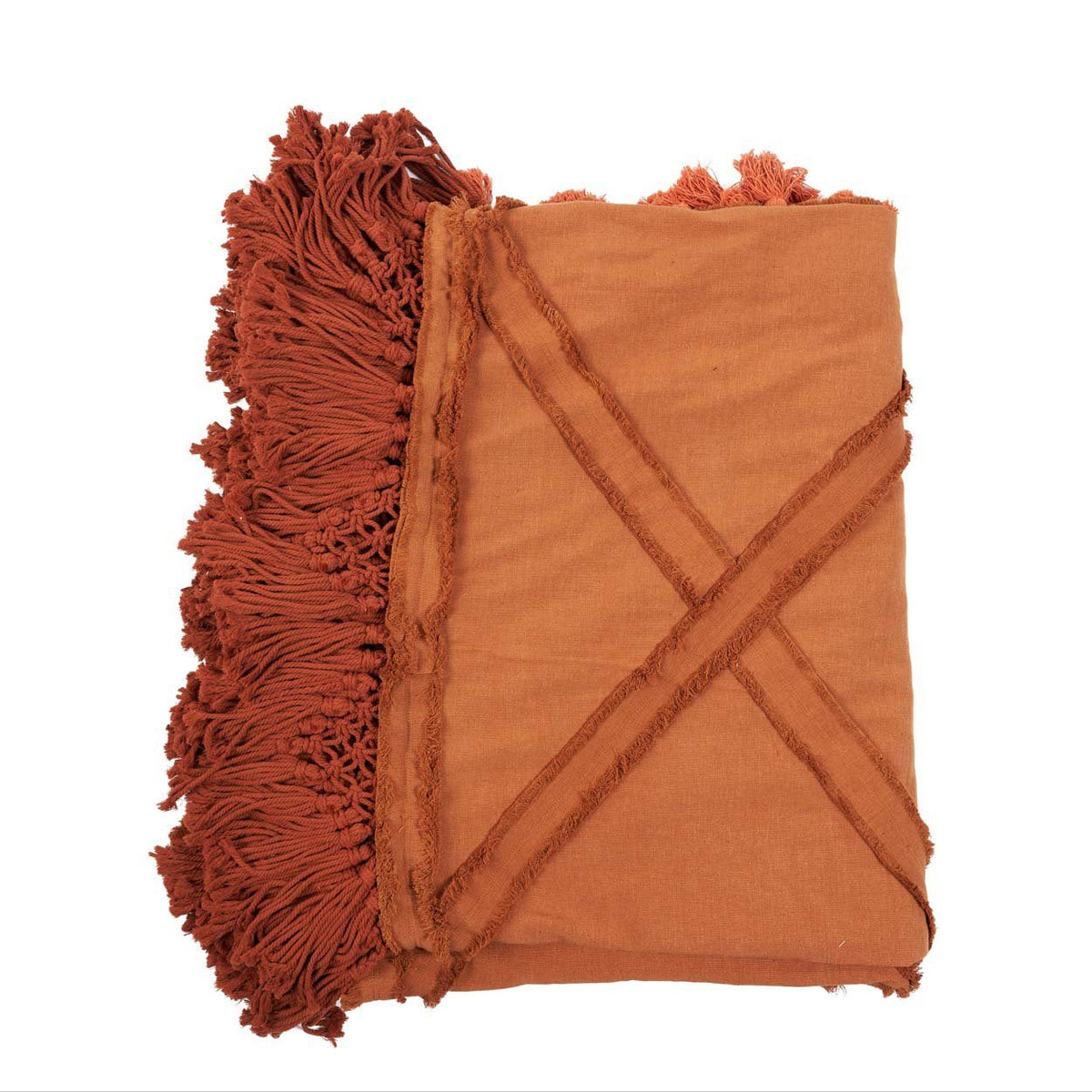 De Berber-bedsprei - Terracotta — Bazar Bizar, foto 6