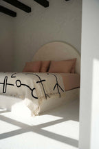 The Evil Eye Bedsprei - Natuurlijk Zwart — Bazar Bizar, foto 5