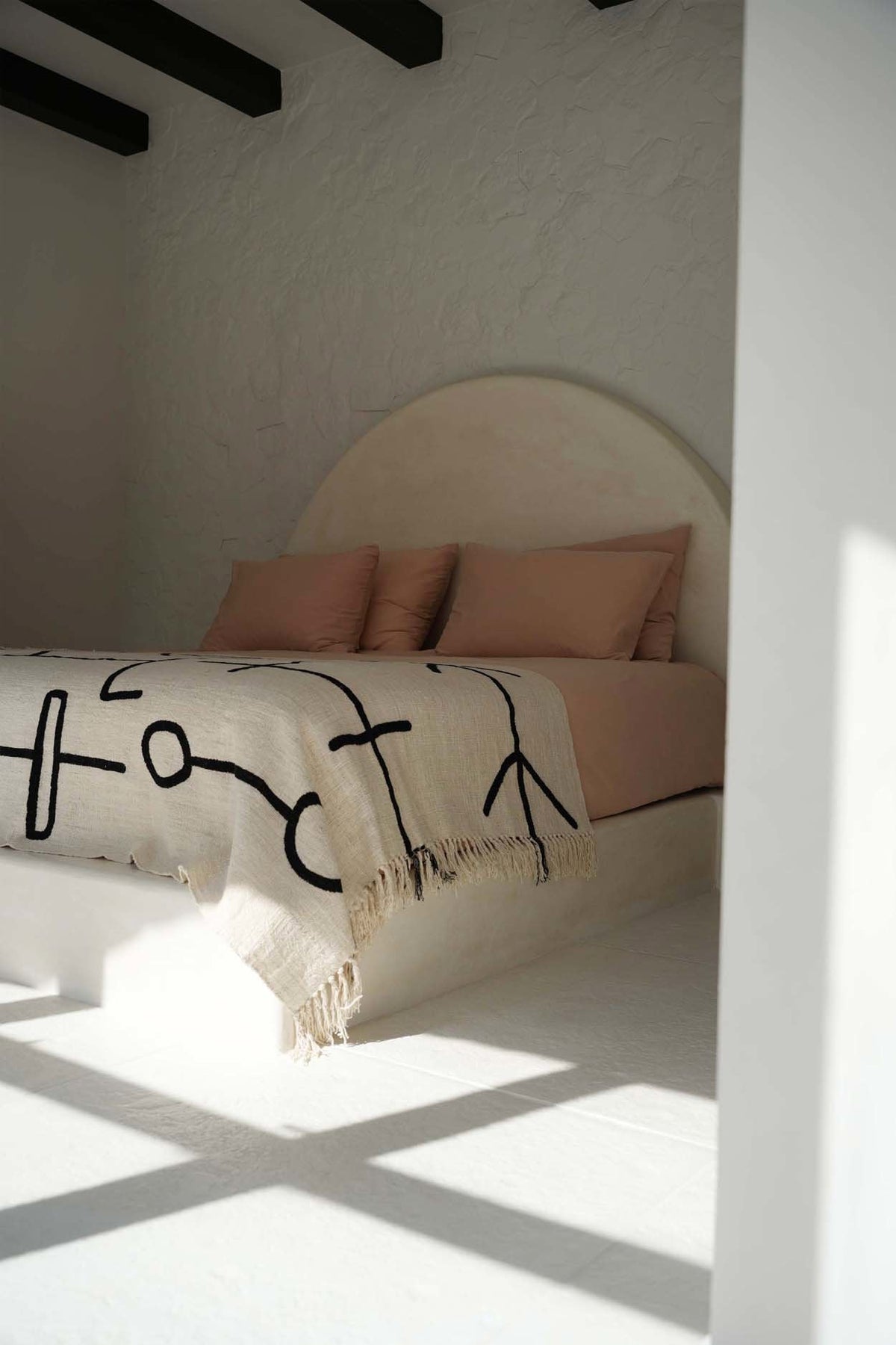The Evil Eye Bedsprei - Natuurlijk Zwart — Bazar Bizar, foto 5
