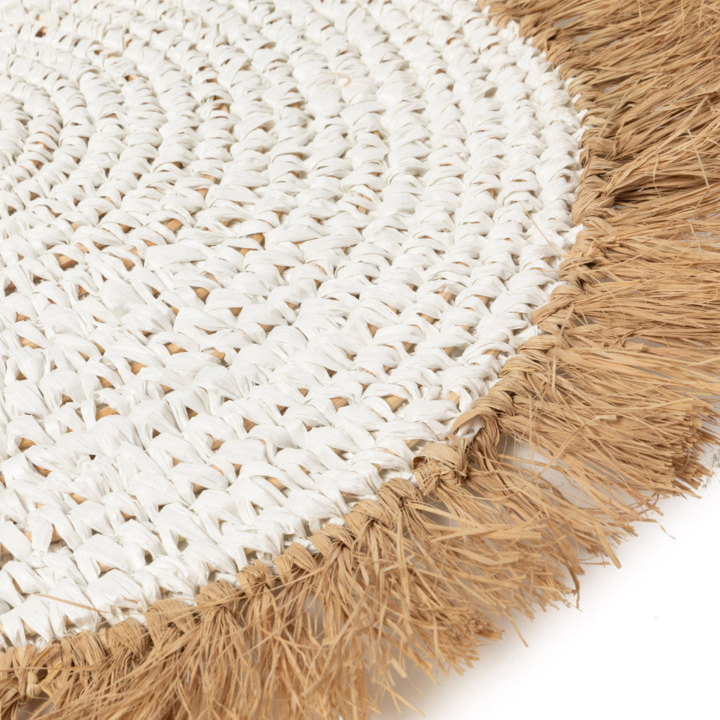 De Waterhyacint Raffia Placemat - Wit Naturel — Bazar Bizar, foto 4