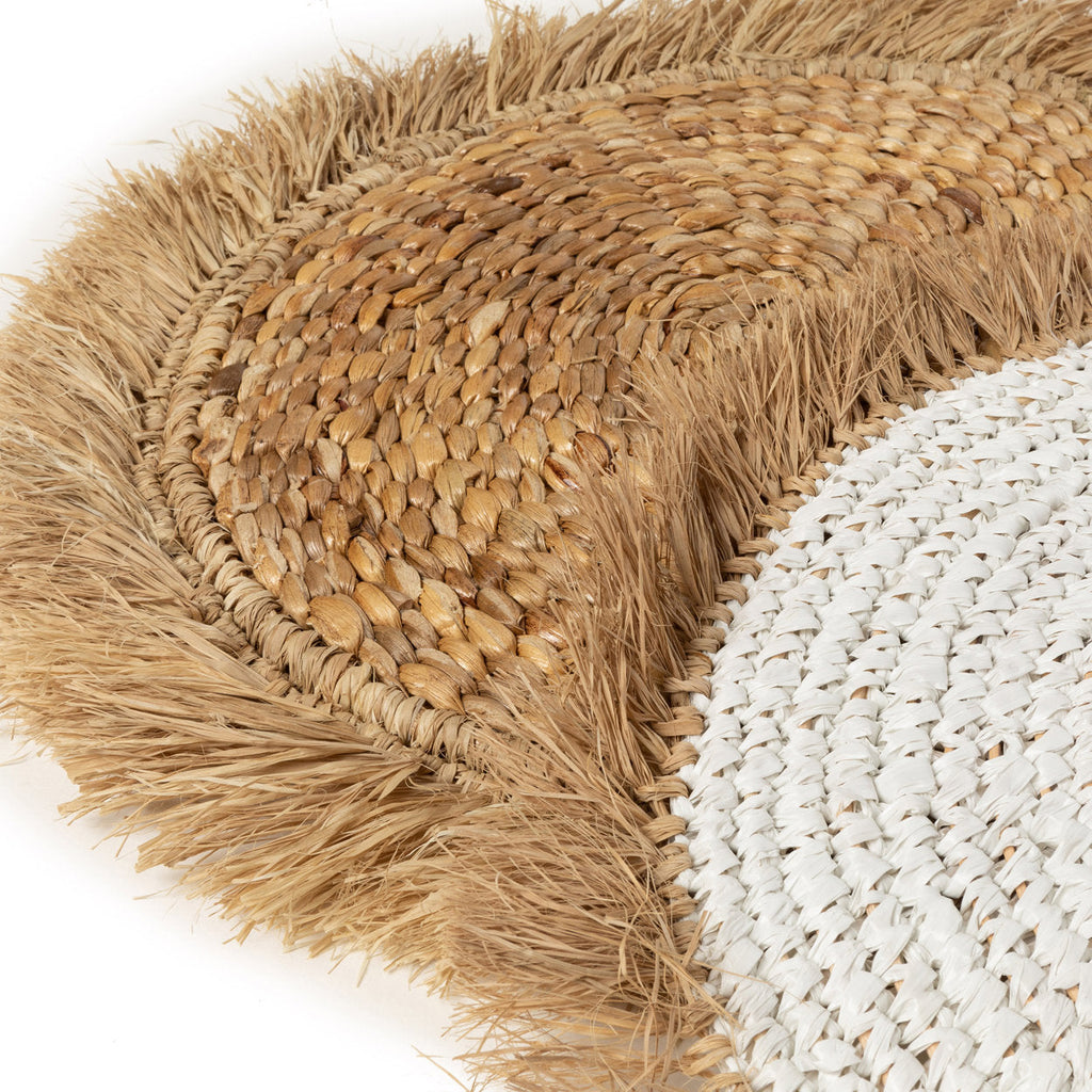 De Waterhyacint Raffia Placemat - Wit Naturel — Bazar Bizar, foto 5