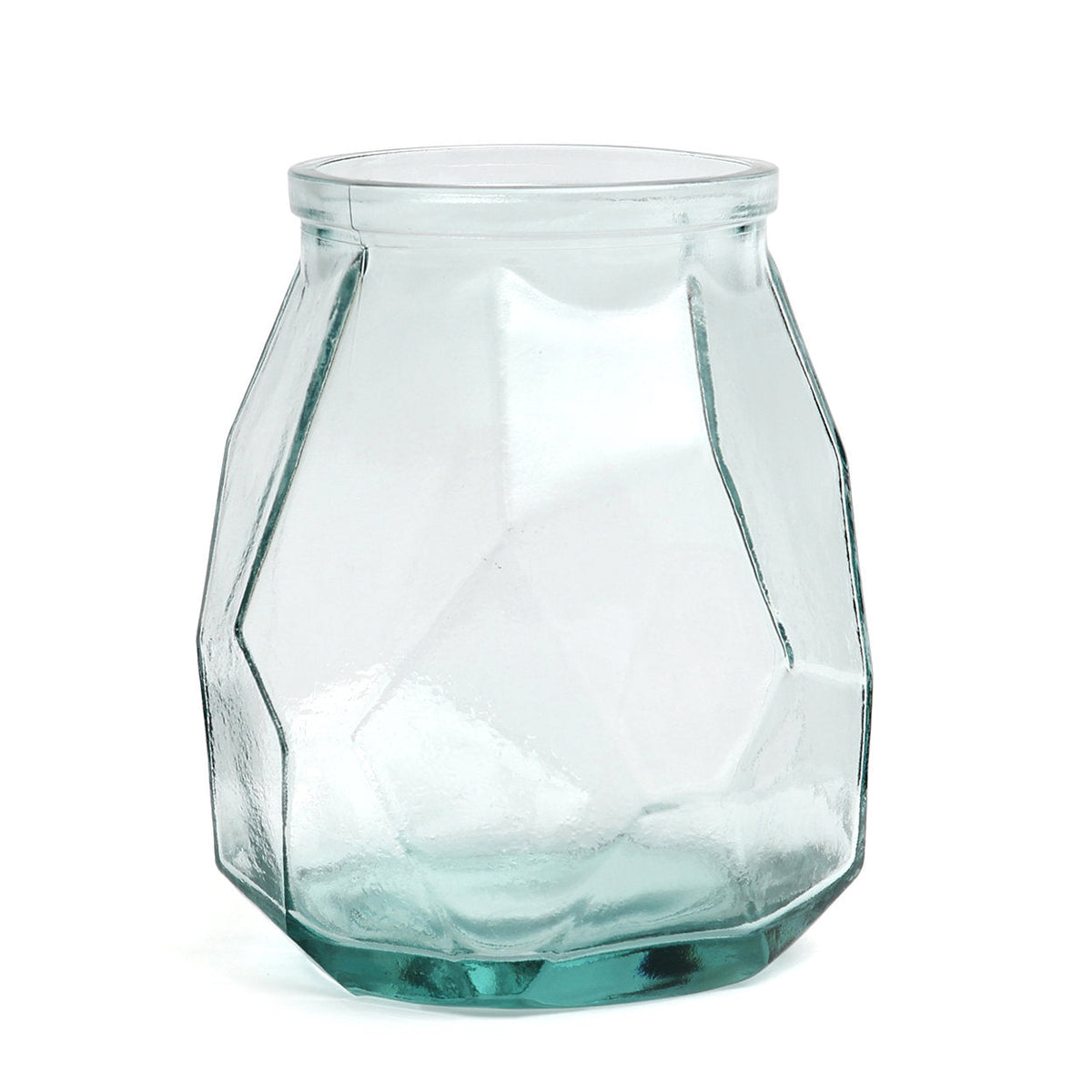 De Brede Origami Vaas - Blauw — Bazar Bizar, foto 5