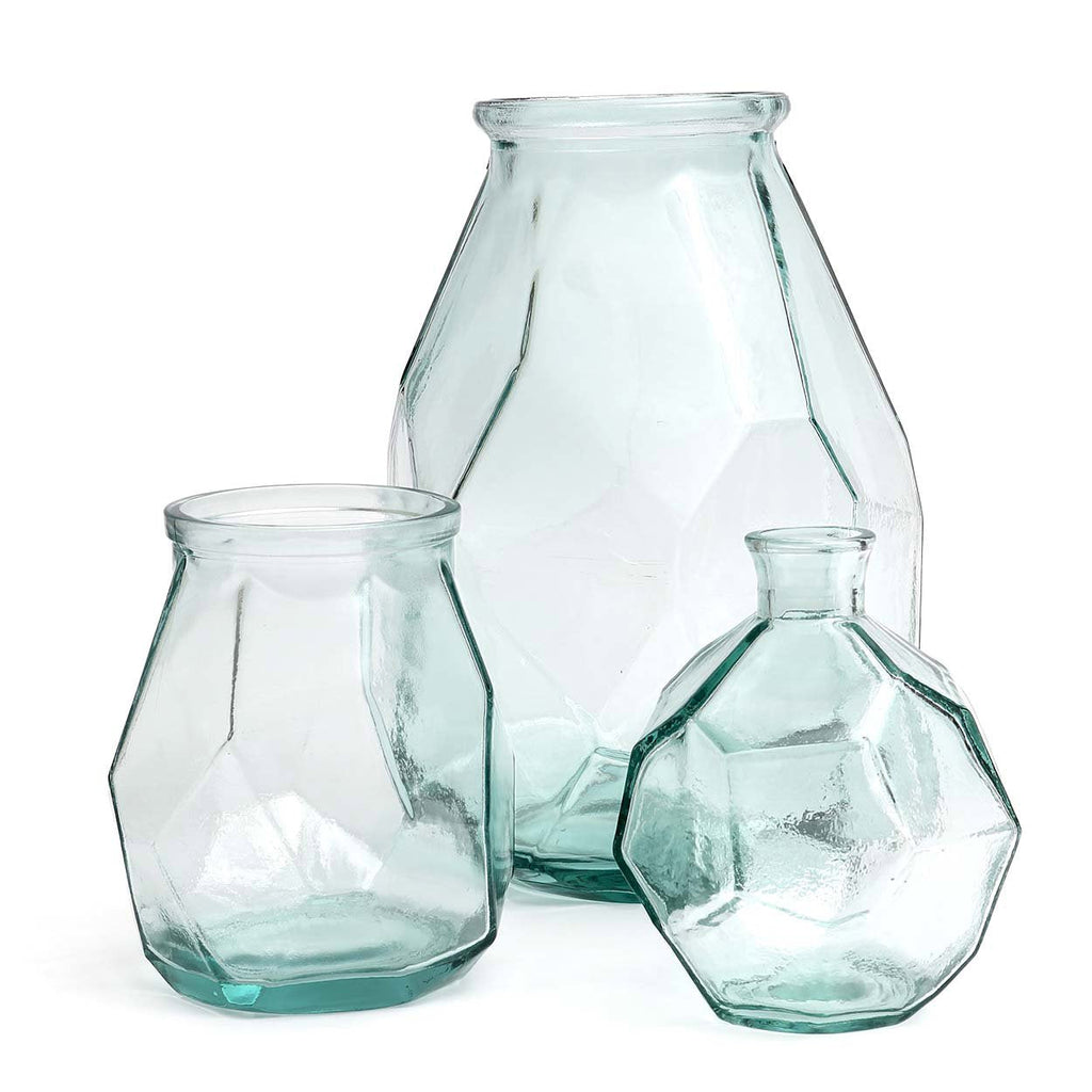 De Lange Origami Vaas - Blauw — Bazar Bizar, foto 2