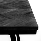 De Herringbone Hoge Tafel - Zwart - 140 cm — Bazar Bizar, foto 7