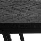 De Herringbone Hoge Tafel - Zwart - 140 cm — Bazar Bizar, foto 6