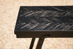 De Herringbone Hoge Tafel - Zwart - 140 cm — Bazar Bizar, foto 3