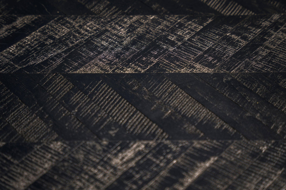 De Herringbone Hoge Tafel - Zwart - 140 cm — Bazar Bizar, foto 8