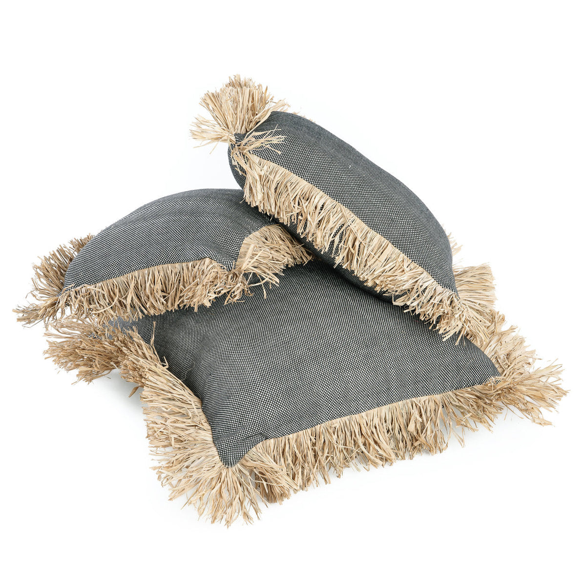 De Katoenen Bonita Kussenhoes - Naturel Zwart - 30x50 — Bazar Bizar, foto 10
