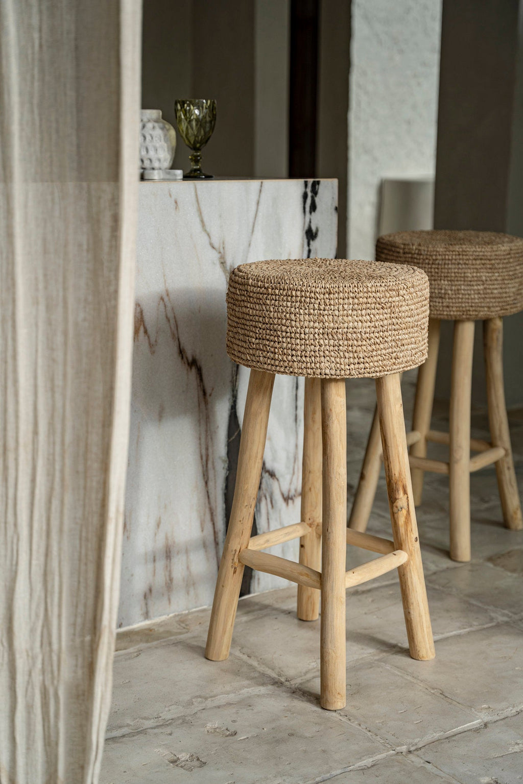 De Raffia-barkruk — Bazar Bizar, foto 3