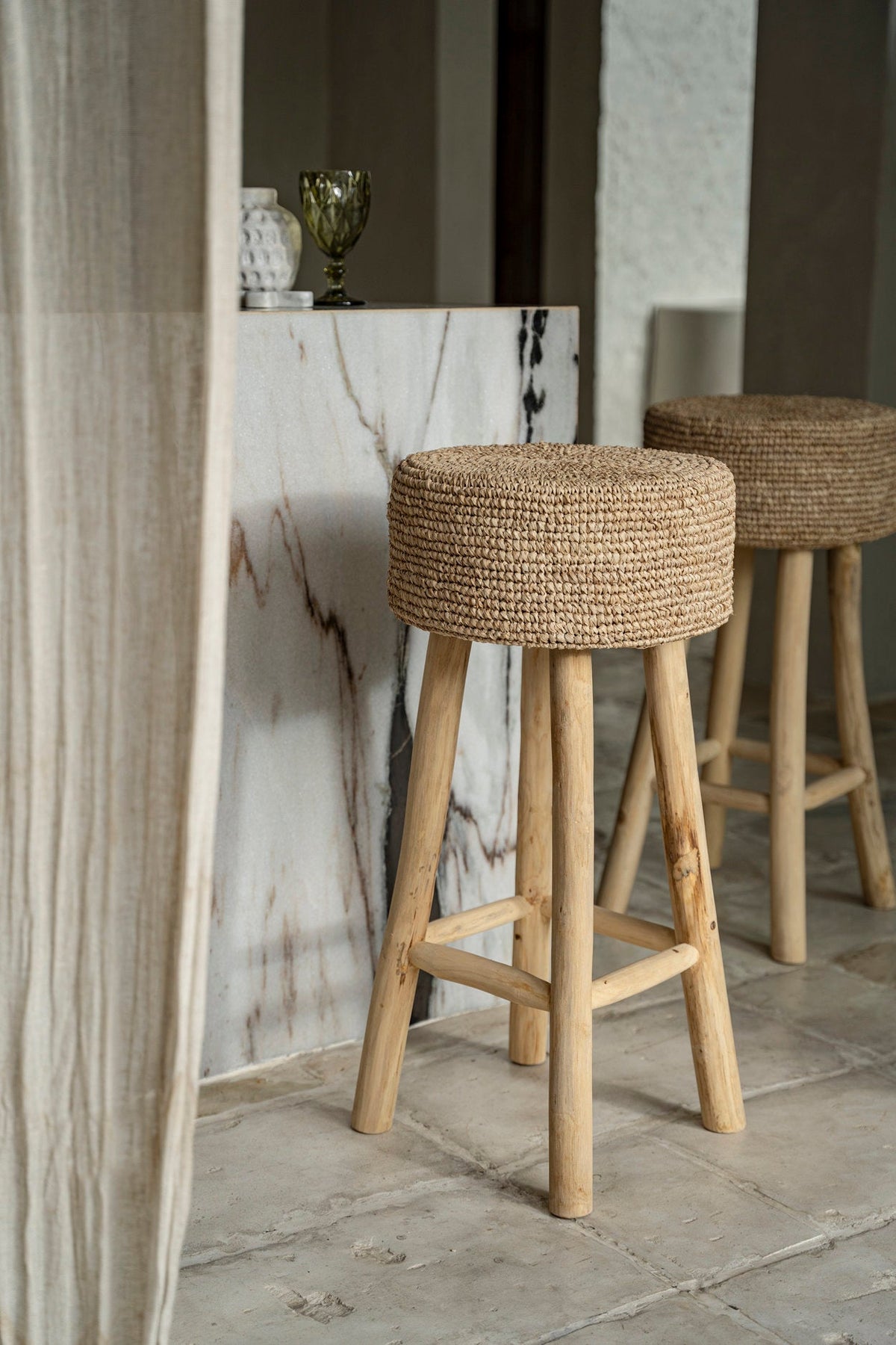 De Raffia-barkruk — Bazar Bizar, foto 3
