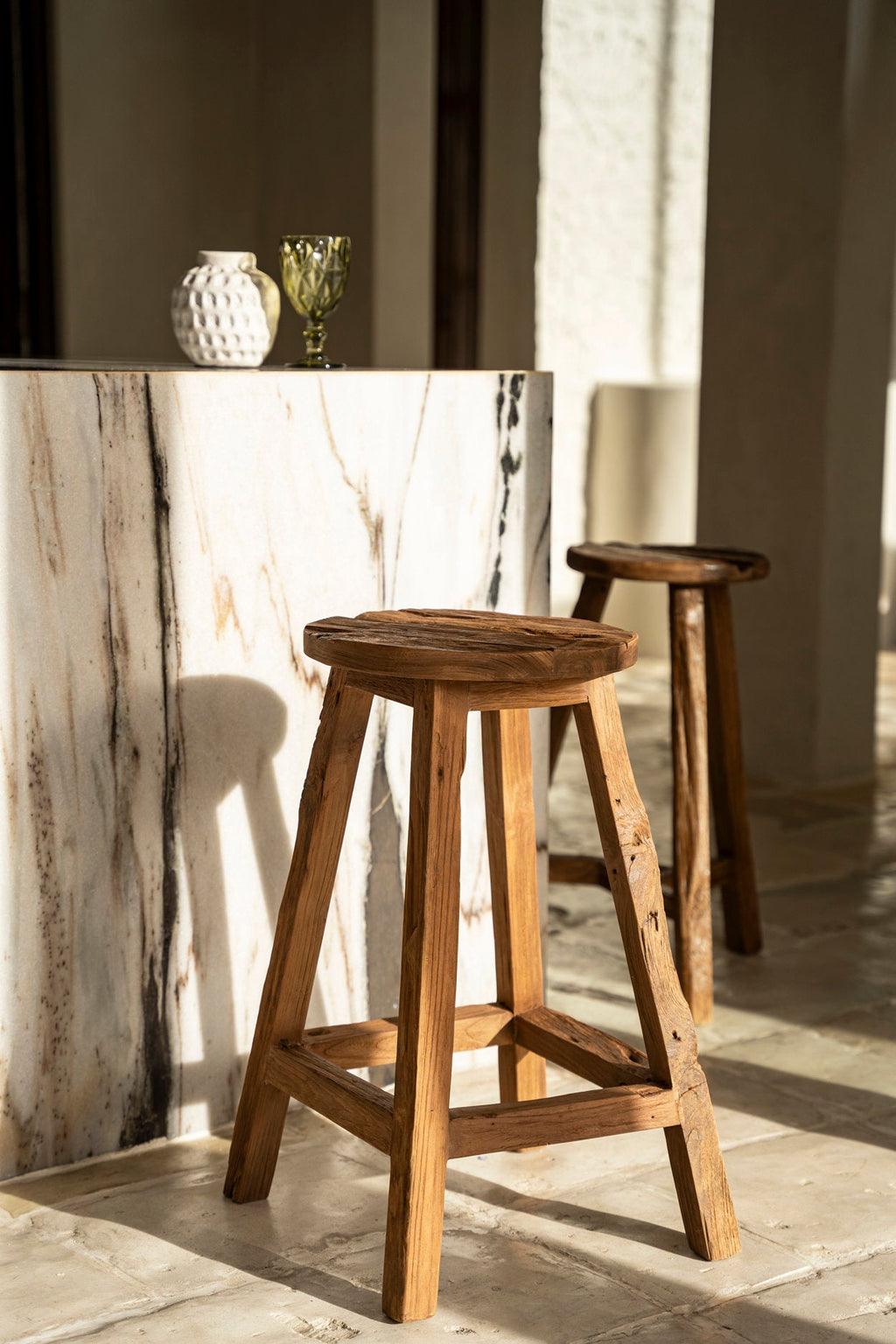 De Shibori Barkruk - Naturel — Bazar Bizar, foto 3