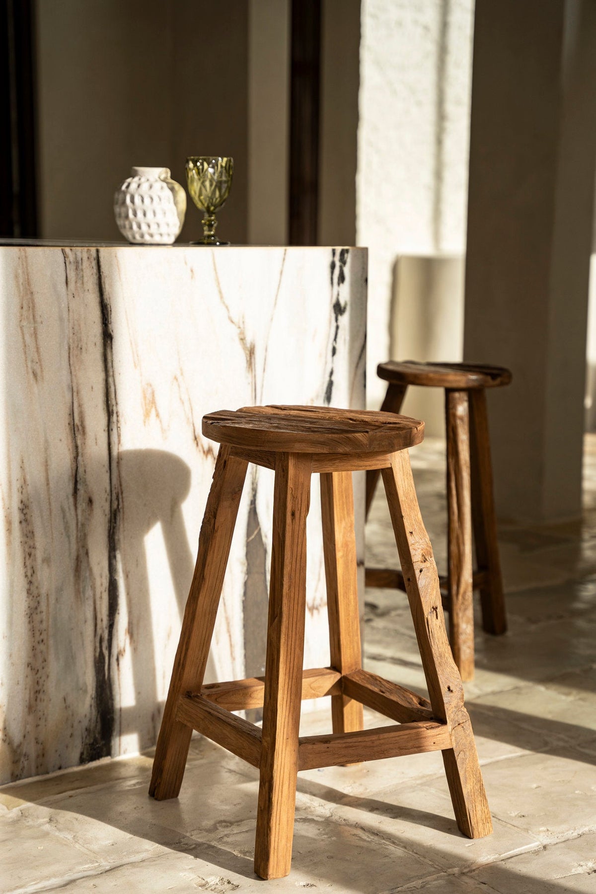 De Shibori Barkruk - Naturel — Bazar Bizar, foto 3