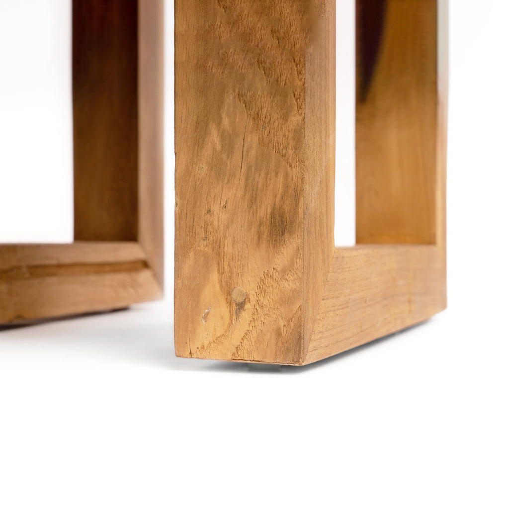 De bijzettafel van gerecycled teakhout - naturel — Bazar Bizar, foto 6