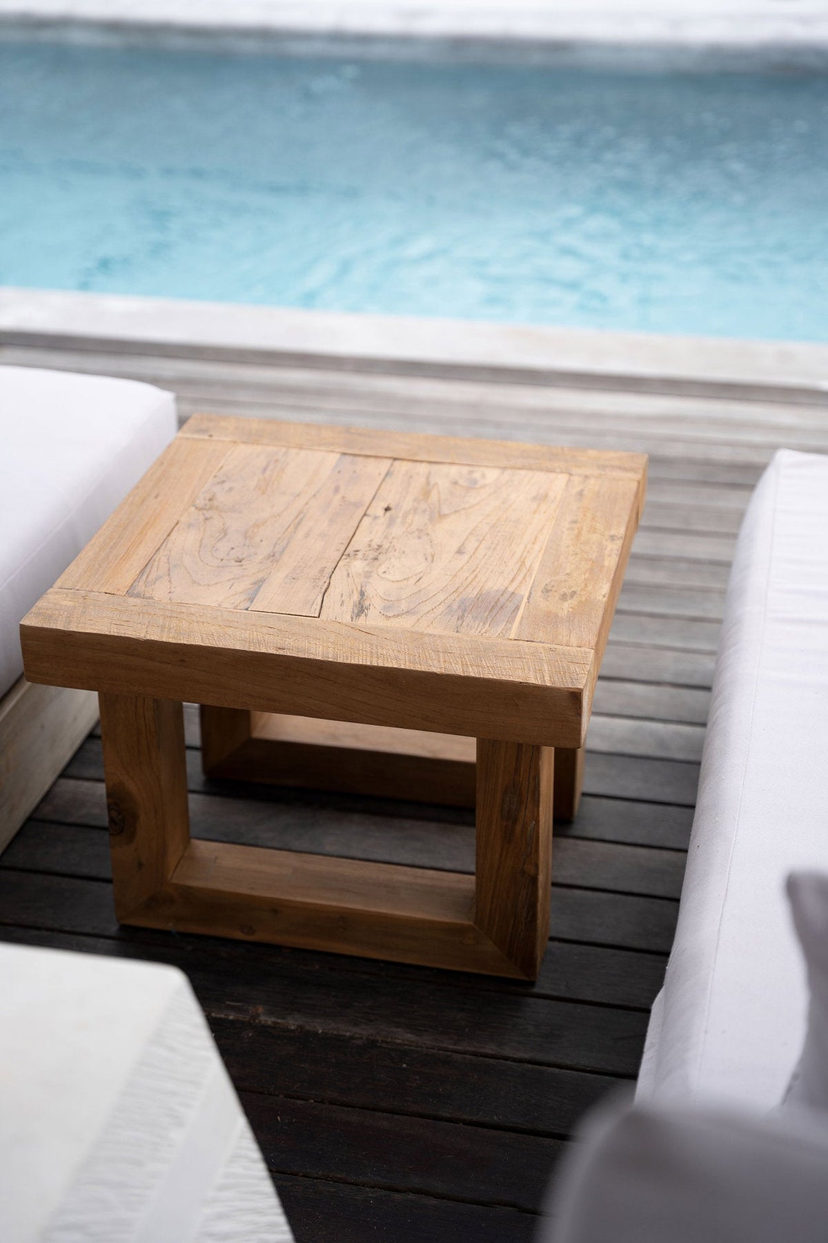 De bijzettafel van gerecycled teakhout - naturel — Bazar Bizar, foto 2