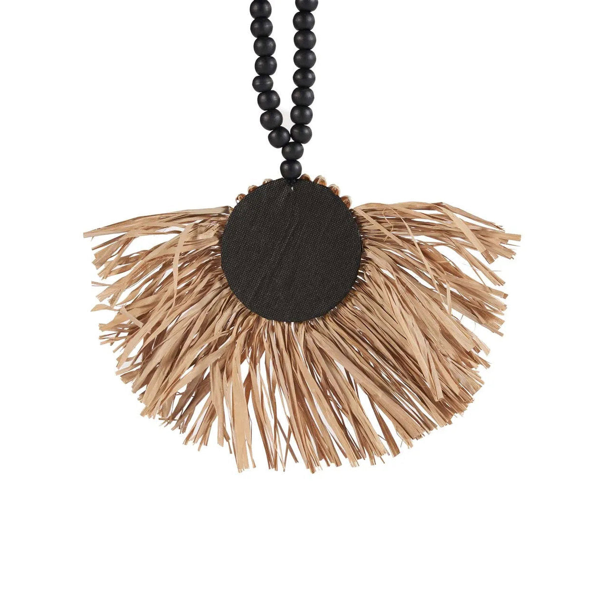 De Raffia Mahkota Kwastje - Natuurlijk Zwart — Bazar Bizar, foto 4