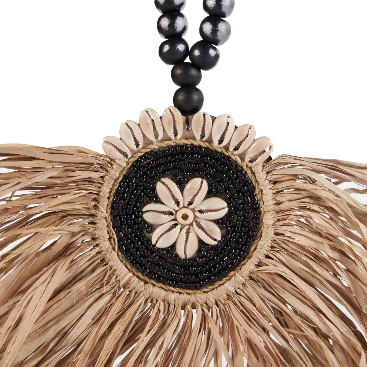 De Raffia Mahkota Kwastje - Natuurlijk Zwart — Bazar Bizar, foto 6