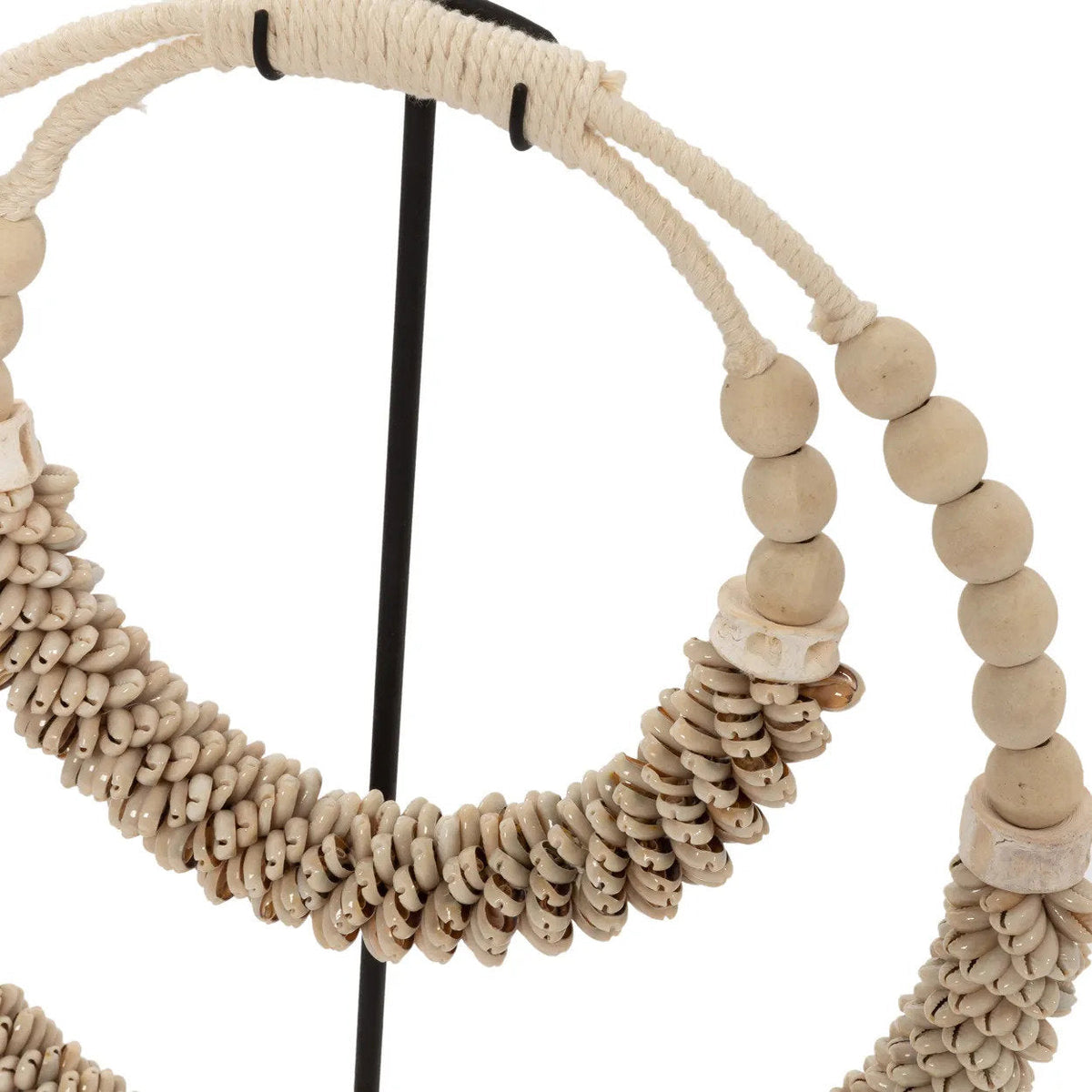 De dubbele schelpketting op standaard - naturel — Bazar Bizar, foto 5