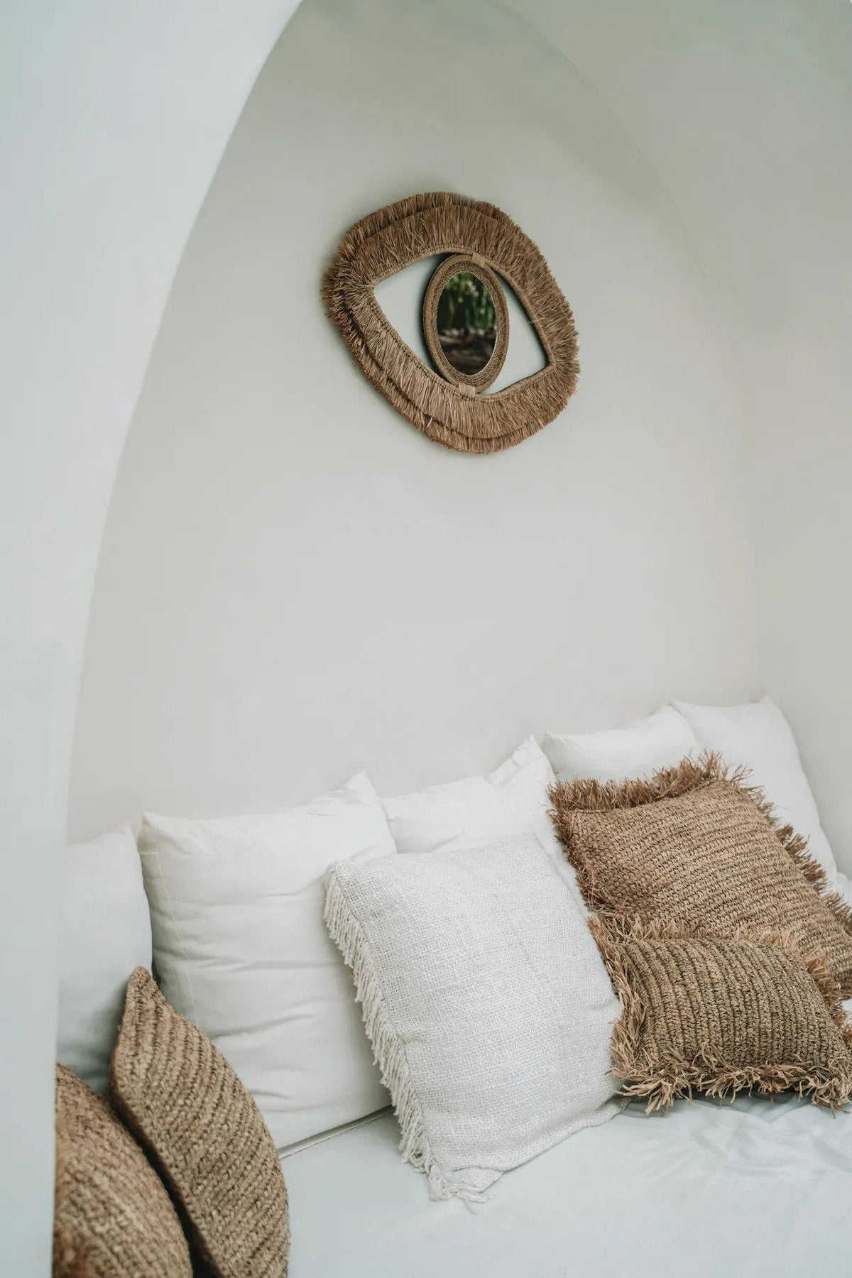 De Raffia Oogspiegel - Naturel - M — Bazar Bizar, foto 4