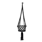 De Macrame Plantenhouder - Zwart - L — Bazar Bizar, foto 6