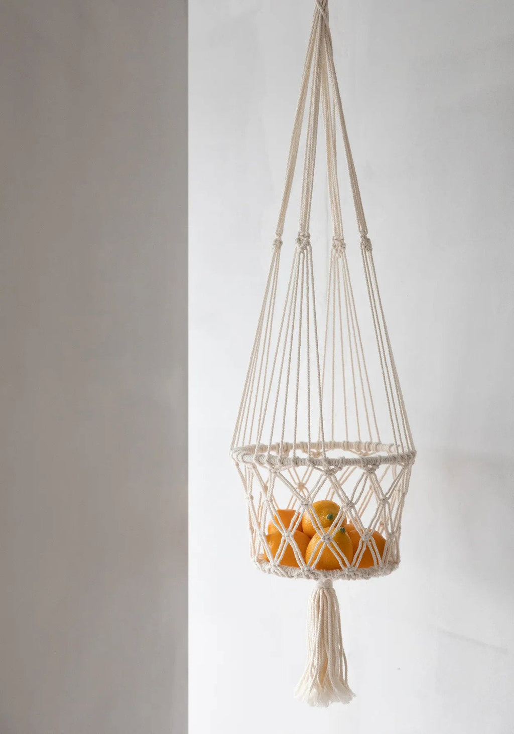 De Macrame Plantenhouder - Wit - L — Bazar Bizar, foto 3