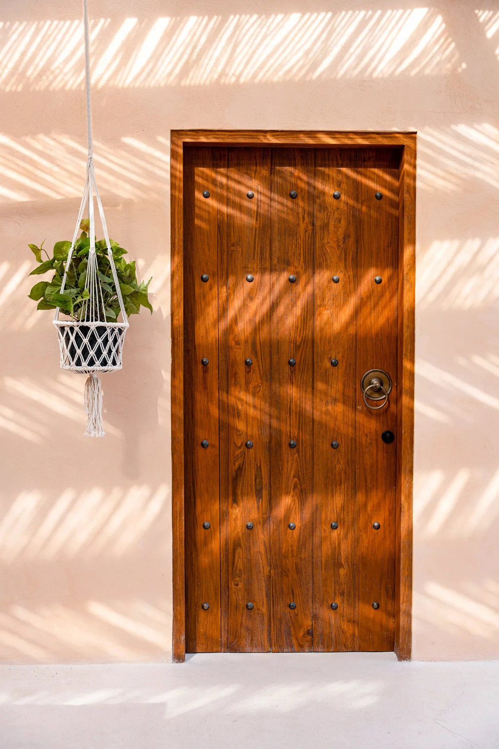 De Macrame Plantenhouder - Wit - L — Bazar Bizar, foto 2
