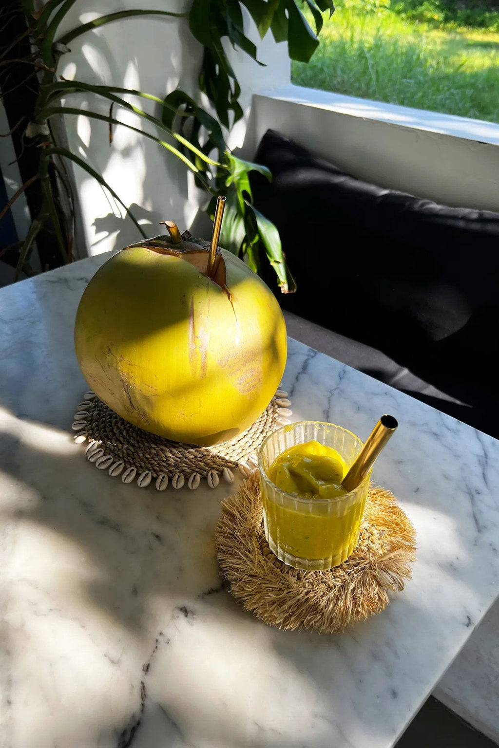 De zeegras schelpenonderzetter - naturel — Bazar Bizar, foto 3