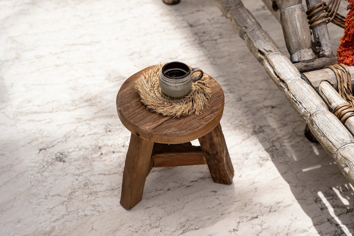 De Fringe Raffia Onderzetter - Natuurlijk — Bazar Bizar, foto 4