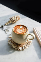 De Raffia Schelp Onderzetter - Naturel — Bazar Bizar, foto 7