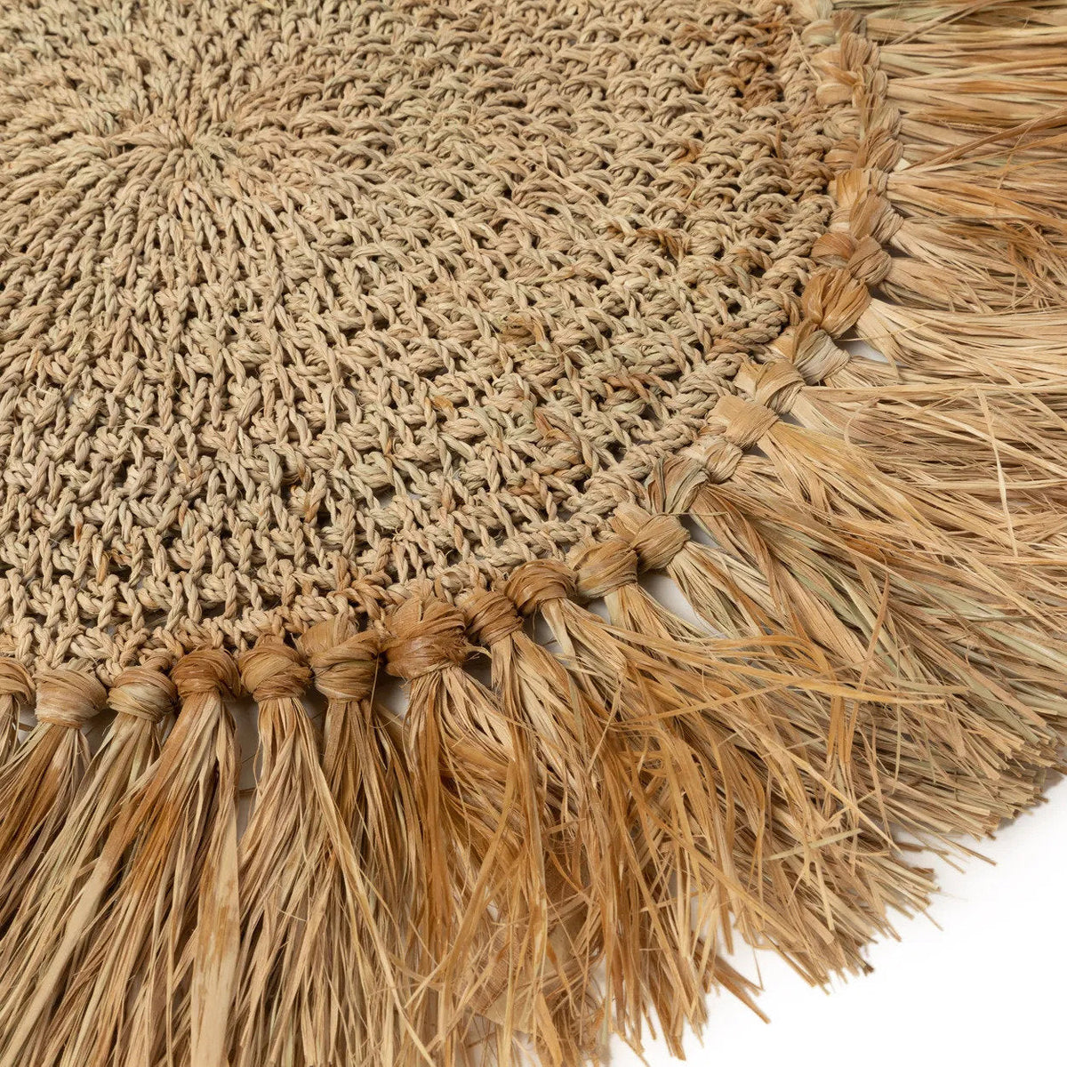 De gehaakte Raffia Placemat - naturel — Bazar Bizar, foto 3