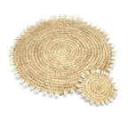 De Raffia Schelp Onderzetter - Naturel — Bazar Bizar, foto 8