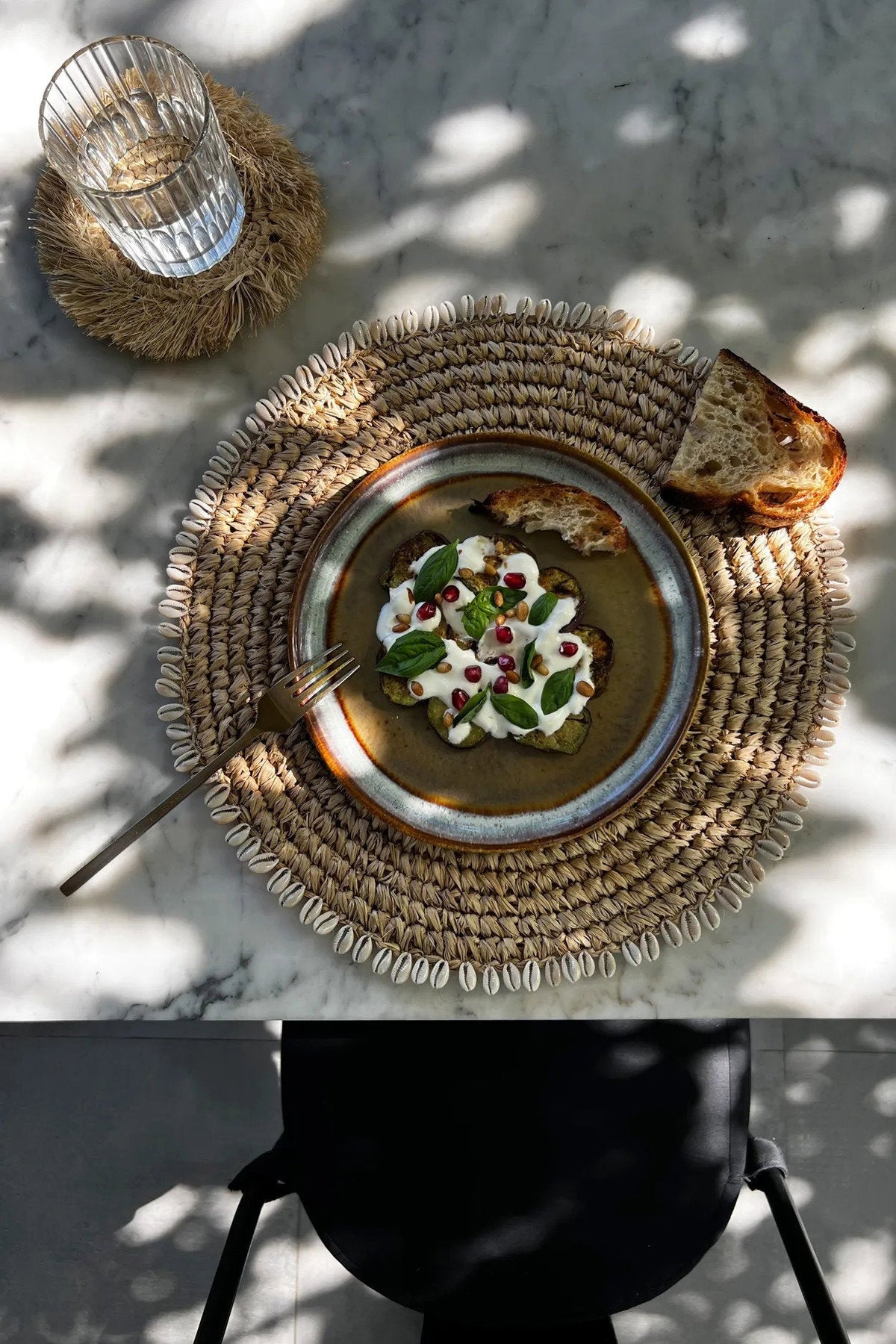 De Raffia Schelp Placemat - Natuurlijk — Bazar Bizar, foto 3