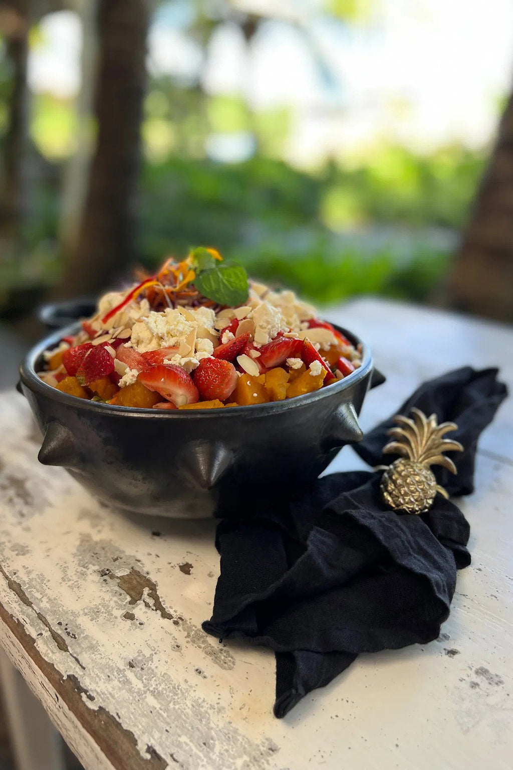 De Ananas Servetring - Goud — Bazar Bizar, foto 3