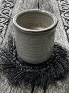 De Fringe Raffia Onderzetter - Zwart — Bazar Bizar, foto 8