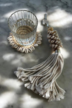 De Raffia Schelp Onderzetter - Naturel — Bazar Bizar, foto 6