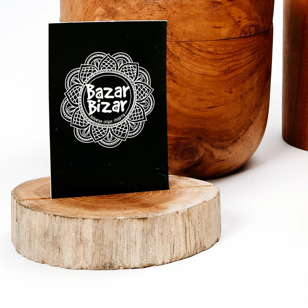 De Teak Root-kaarthouder — Bazar Bizar, foto 4