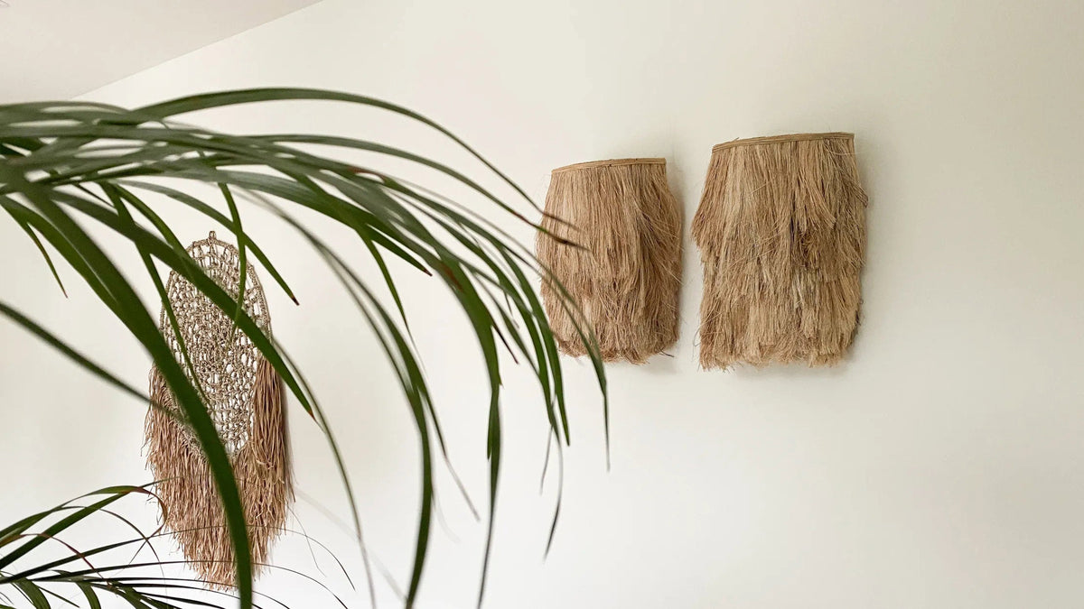 De Abaca Wandappliqué - Naturel - S — Bazar Bizar, foto 2