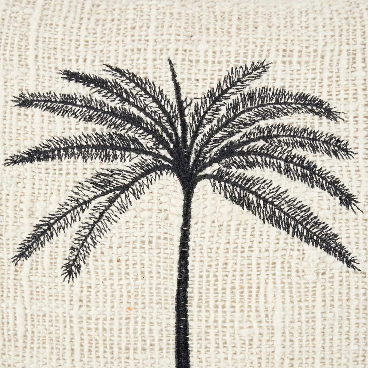 De Gili Palm Kussenhoes - Natuurlijk Zwart — Bazar Bizar, foto 5