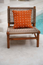 De Zillion Kiss kussenhoes - Terracotta wit — Bazar Bizar, foto 2