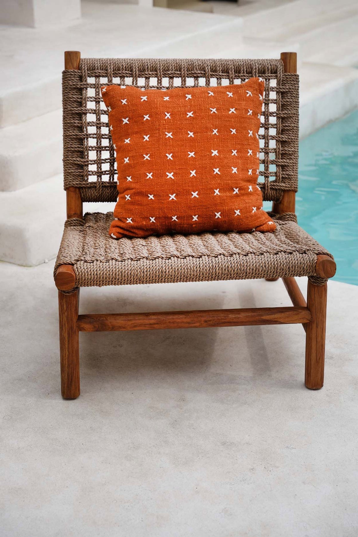 De Zillion Kiss kussenhoes - Terracotta wit — Bazar Bizar, foto 2