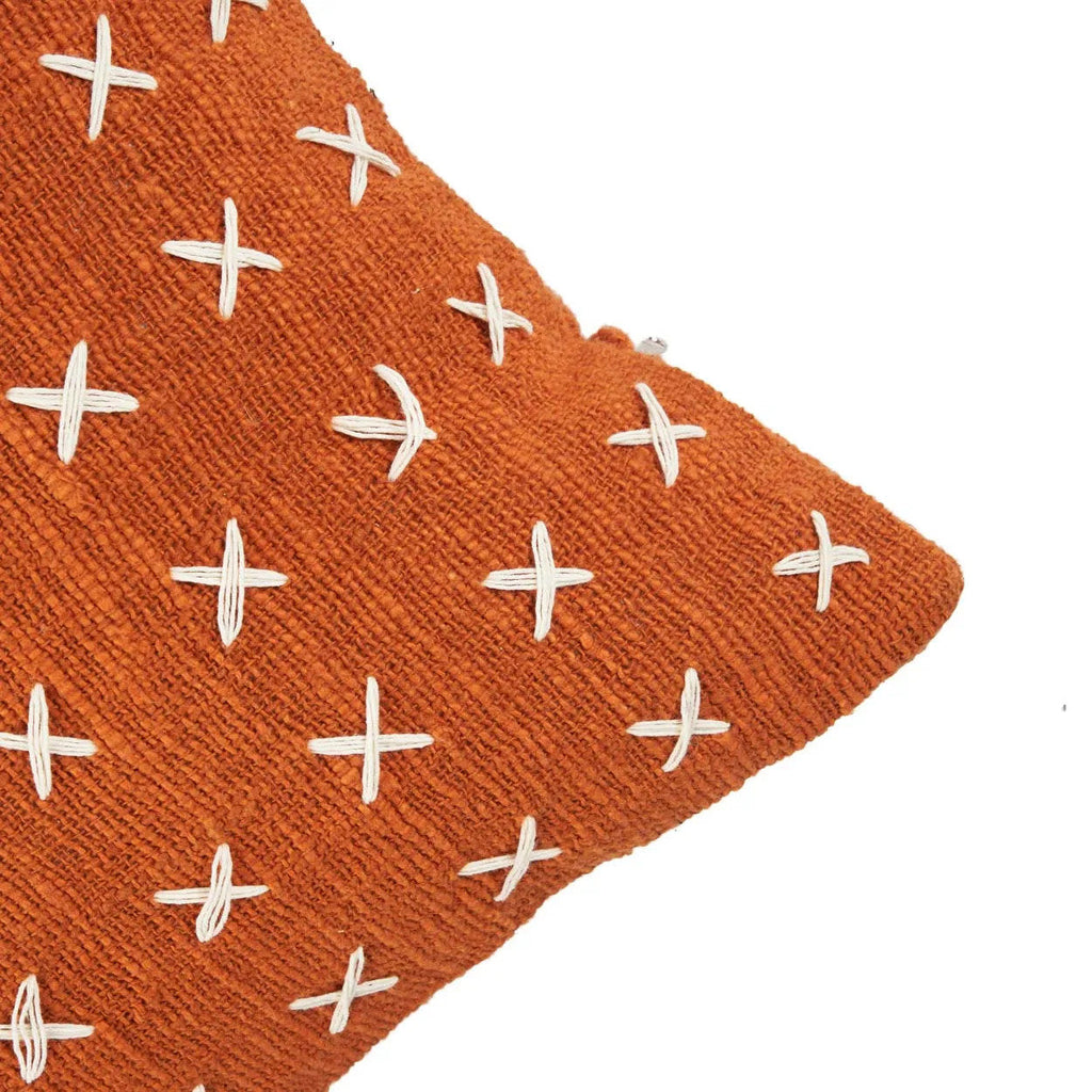 De Zillion Kiss kussenhoes - Terracotta wit — Bazar Bizar, foto 5