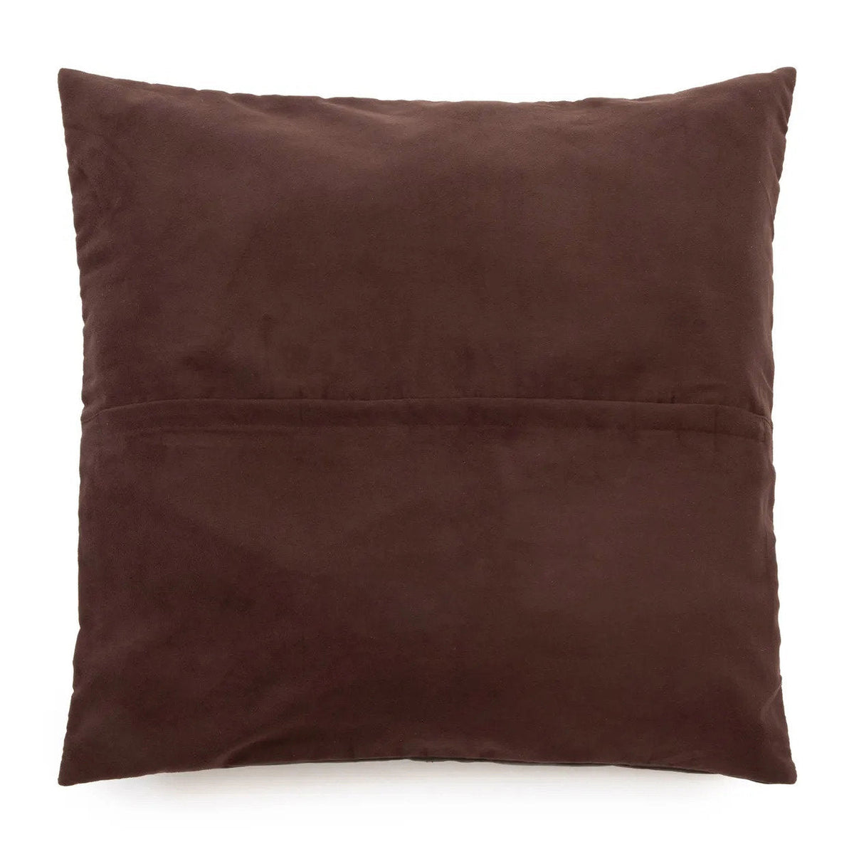 De leren kussenhoes met vier panelen - Choco - 60x60 — Bazar Bizar, foto 3