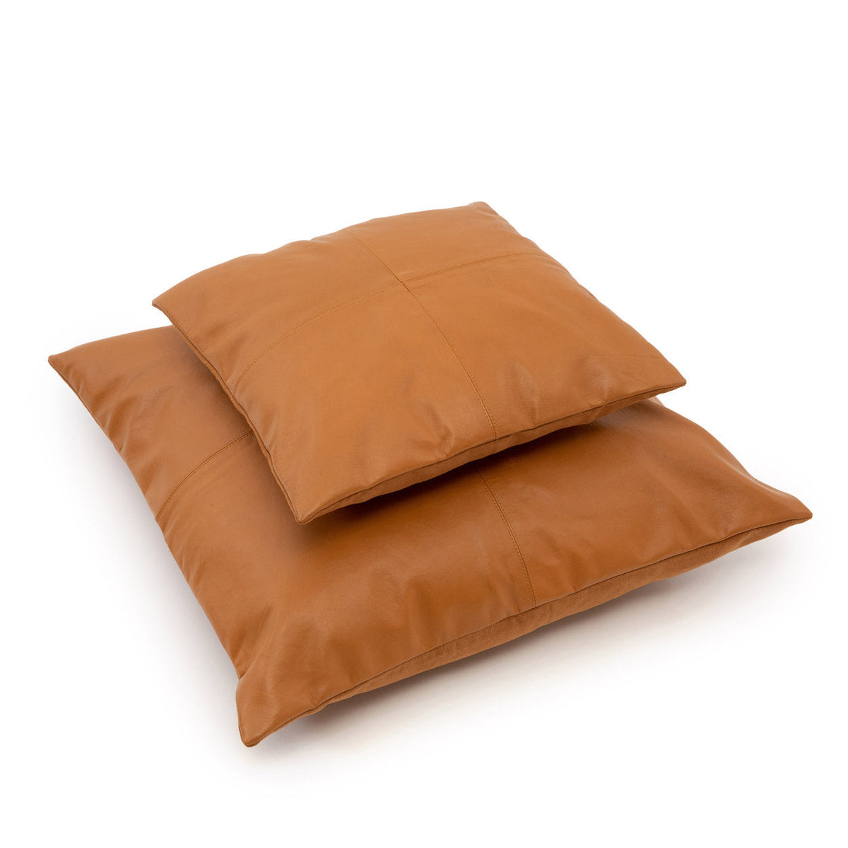 The Four Panel Leren Kussenhoes - Camel - 60x60 — Bazar Bizar, foto 7