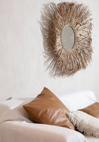 The Four Panel Leren Kussenhoes - Camel - 60x60 — Bazar Bizar, foto 4