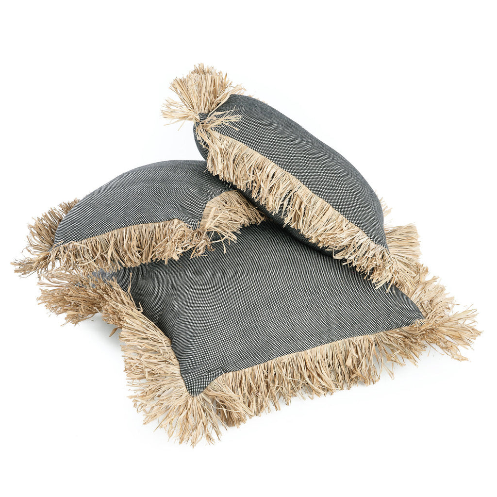De Katoenen Bonita Kussenhoes - Naturel Zwart - 60x60 — Bazar Bizar, foto 8