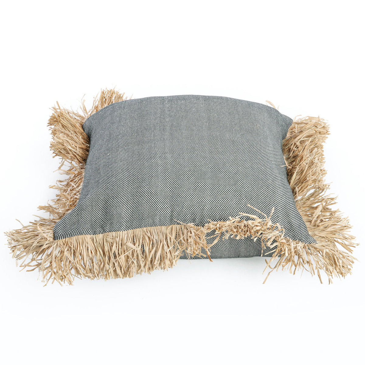 De Katoenen Bonita Kussenhoes - Naturel Zwart - 60x60 — Bazar Bizar, foto 5