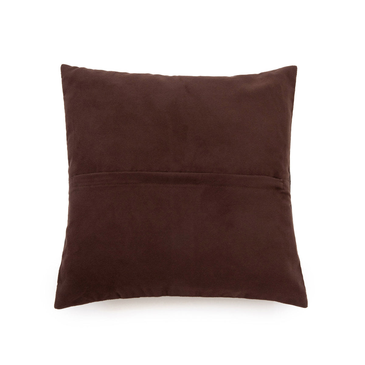 De leren kussenhoes met vier panelen - Choco - 40x40 — Bazar Bizar, foto 3