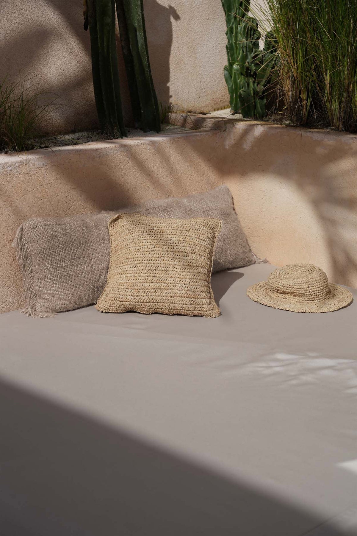 De Raffia Flores Kussenhoes Vierkant - Naturel - 40x40 — Bazar Bizar, foto 4