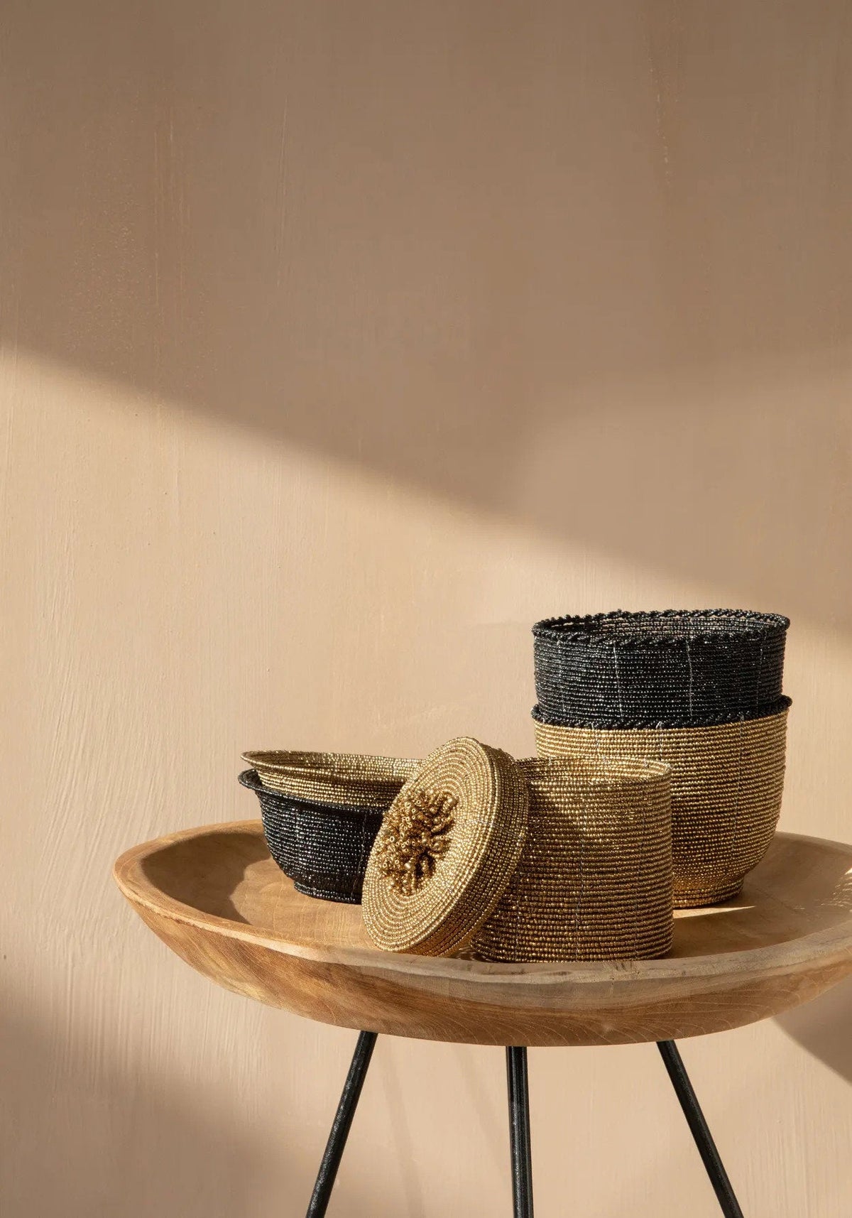 The Beaded Bowl Low - Zwart - S — Bazar Bizar, foto 2