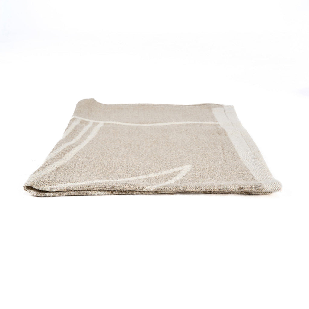 De Linnen Palmboom Keukenhanddoek - Natuurlijk Wit - 50x70 — Bazar Bizar, foto 8